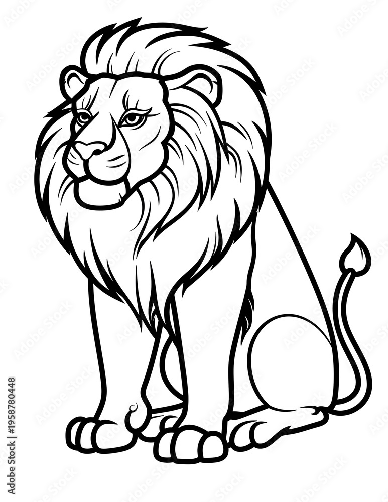 Obraz premium Animal Adults Coloring Pages, Animal Coloring Page, Animals Coloring Book, Animals Outline, Animals Lineart