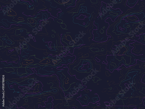 Cartographic Terrain Texture Generative Art Print