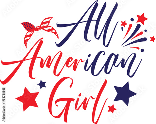  4th of july vector art. patriotic typography design with fourth of july fireworks and rocket illustration