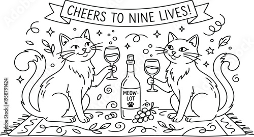 Detailed hand-drawn illustration charting the fascinating coffee journey, from plant to cup, covering cultivation, harvest, roasting, brewing, and the joy of drinking