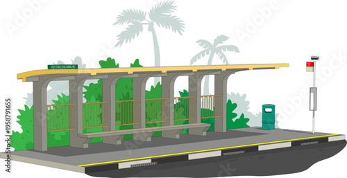 Singapore's old bus stop, built in the early days, featured open structures. They hold nostalgic value and remain functional.