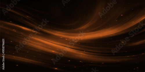 Abstract flowing orange waves on a dark background, evoking a sense of dynamic movement and energy, and creating a visually captivating experience.