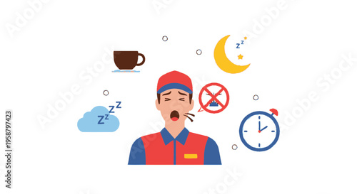 A delivery driver prioritizes safety while working late at night.