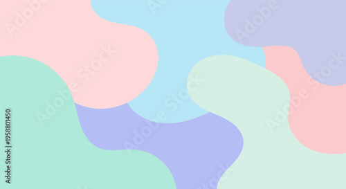 Soft pastel abstract background with organic shapes and gentle color transitions