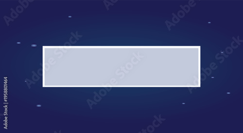 Abstract dark blue background with floating bubbles and a central light gray rectangle