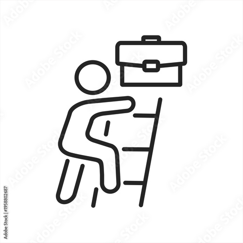 Career growth vector icon illustration concept