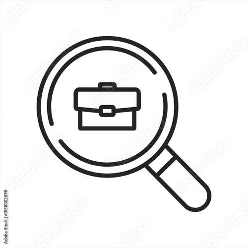 Job search vector icon illustration concept