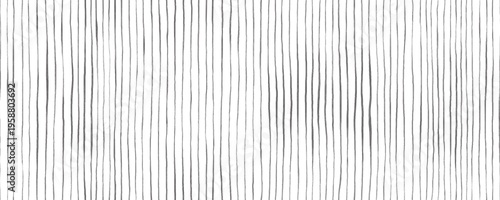 Striped seamless pattern with vertical lines drawn with paint. Horizontal black and white background