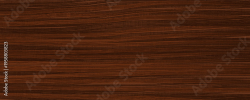 Redwood texture with horizontal veins. Dark mahogany wood background. Dried planks. Painted wooden swatch for laminate. Wood grain