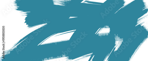 Teal Brush Strokes with White Highlights on White Background paint texture