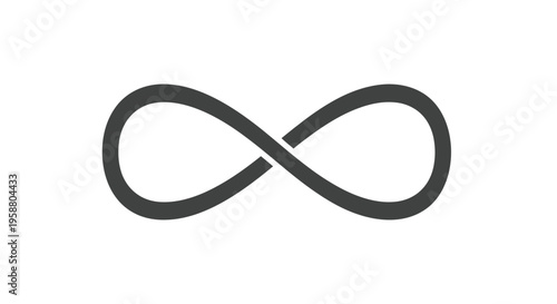 Dark gray infinity symbol on a clean white background