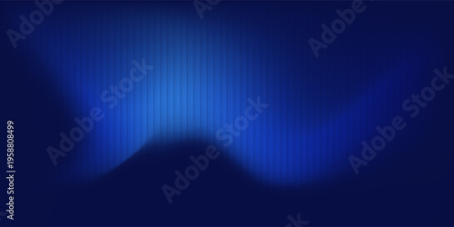 Blue light gradient noise texture in darkness soft wave aurora background, shining gradient banner header cover poster background design