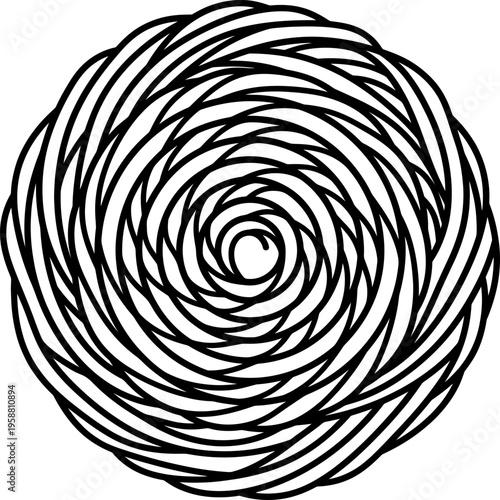 Minimalistic ball of Danish cord outline icon