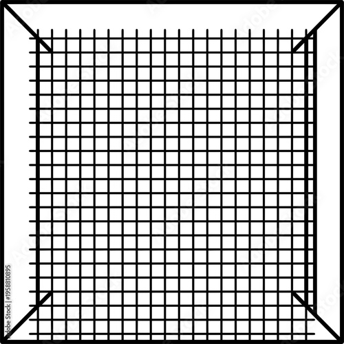 Minimalistic ripstop nylon kite fabric outline icon