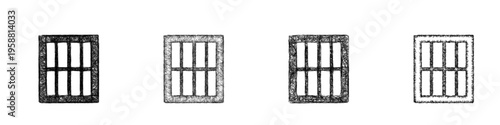 Sketch window bars icon design set