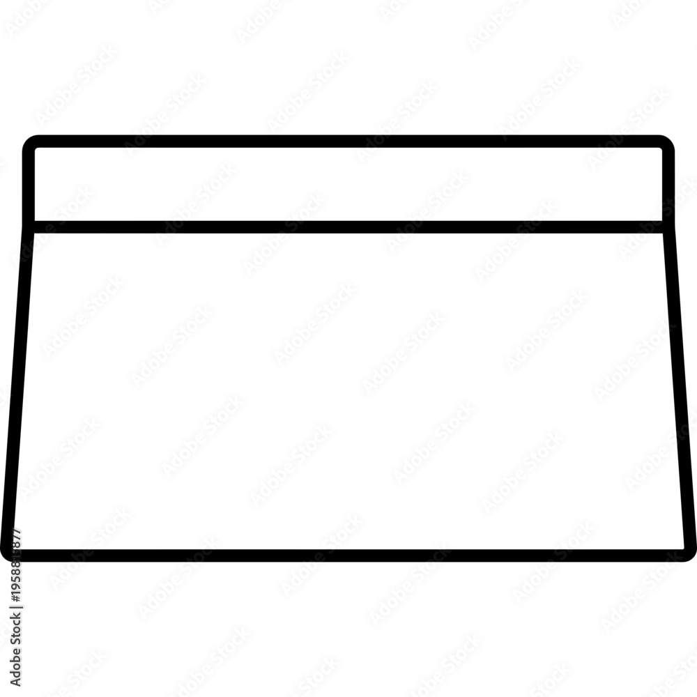 Obraz premium Minimalistic flat steel cabinet scraper outline icon