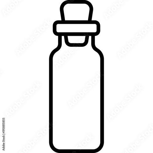 Minimalistic tiny amber absolute essence vial outline icon