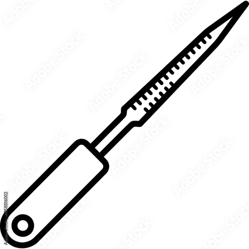 Minimalistic tiny precision reed tuning file outline icon