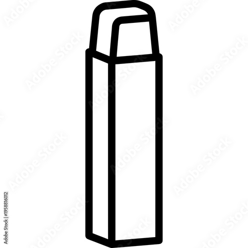 Minimalistic stick of accordion reed mounting wax outline icon