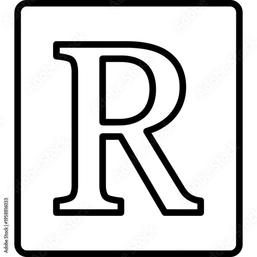 Minimalistic copper type strike matrix outline icon