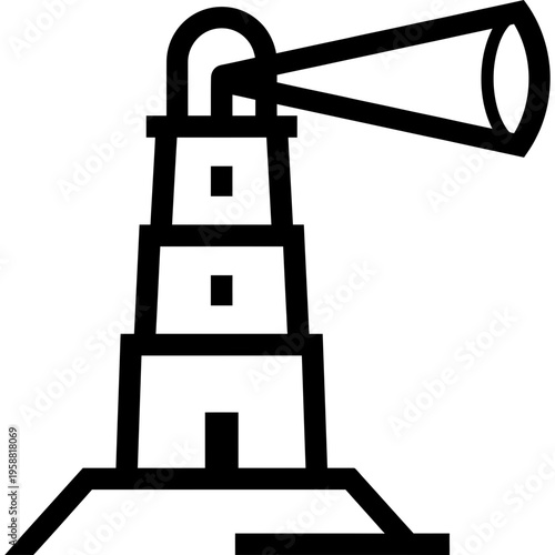 Minimalistic lighthouse pictogram symbol vector