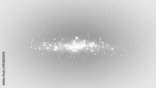 bright white sparkle dust particles glitter effect on black background