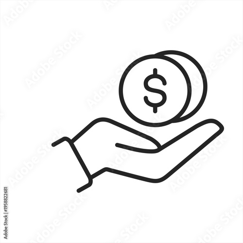 Income vector icon illustration concept