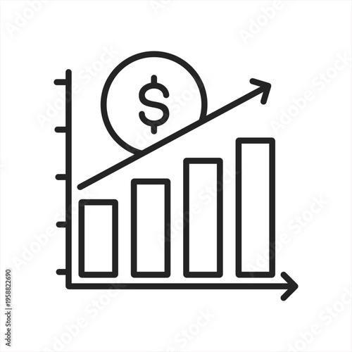Profit vector icon illustration concept