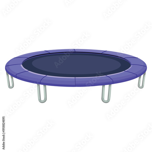 Trampoline recreational equipment vector illustration perfect for sport fitness playground gym activity and fun leisure themed artwork