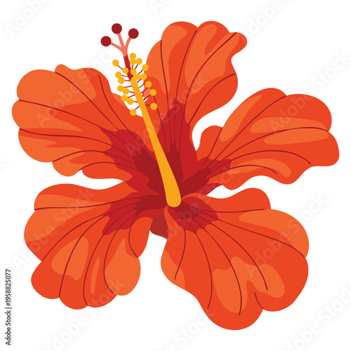 Tropical exotic flower vector illustration perfect for floral decoration botanical pattern summer design and nature inspired artwork