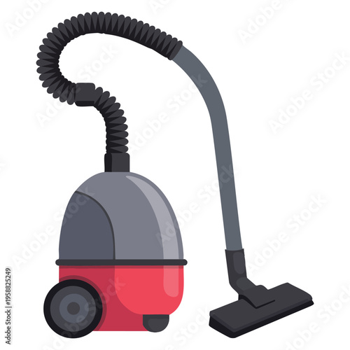 Vaccum cleaner machine electric domestic housework tool vector illustration design perfect for home cleaning service branding and appliance concept