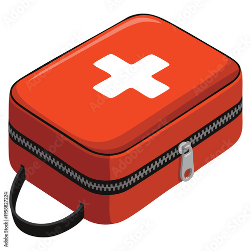 Vector illustration of medicine chest ideal for first aid kit emergency healthcare storage and clinic equipment design concepts