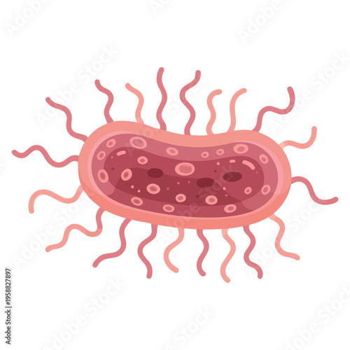 Vector illustration of virus bacteria germ icon ideal for healthcare microbiology infection prevention medical science and disease awareness design