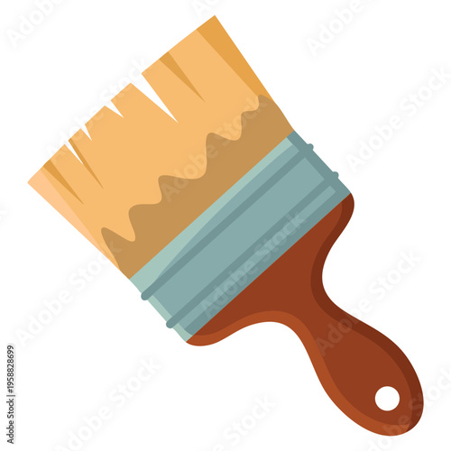 Vibrant paintbrush prepared for artistic expression and creativity inspiring art themed visual design