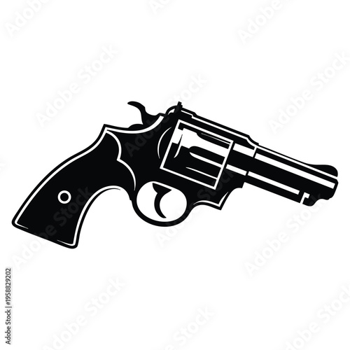 Wild west revolver icon in black style isolated on white background stock vector illustration perfect for cowboy history and western design