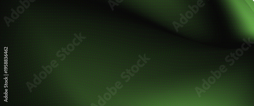 Abstract black background and green ball