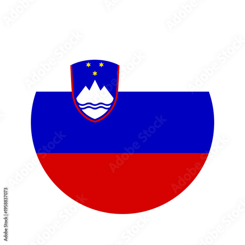 Slovenia flag circle icon, official national symbol round design