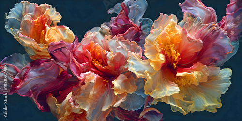 Luminous Petal Drift, ai generated.