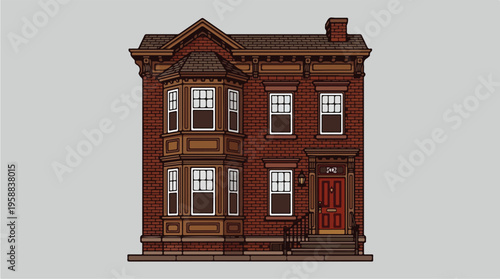 Brown Brick House Model.