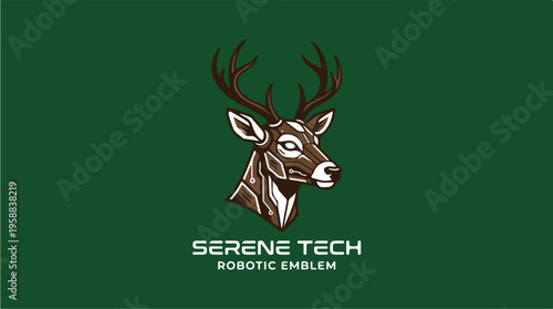 Deer Head Logo Design Emblem.
