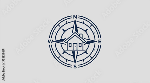 Navigation Compass Rose Symbol.