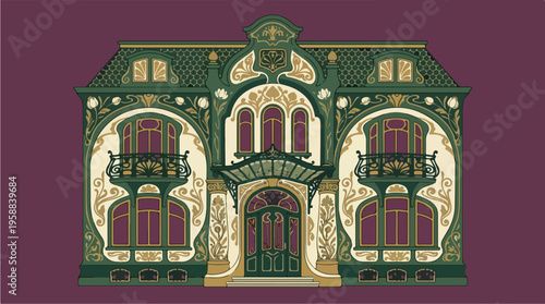 Ornate Building Facade Architecture.