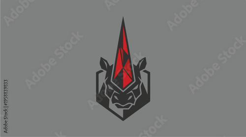 Red and Black Graphic Emblem.