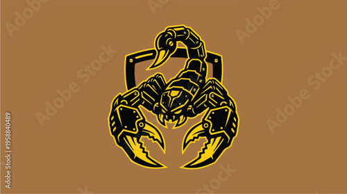 Scorpion Icon Black Yellow.