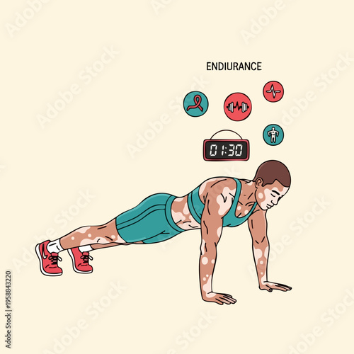 Man doing plank exercise.