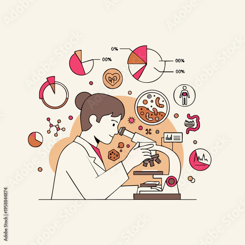 Scientist Using a Microscope.