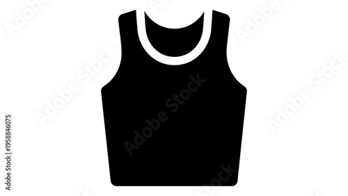 Black icon of a tank top vest