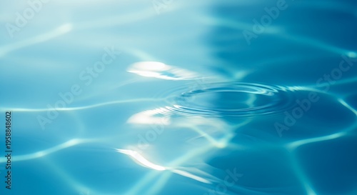 Abstract Liquid Background of Blue Water Waves and Ripples Shimmering Under Bright Light Minimalist Nature Texture