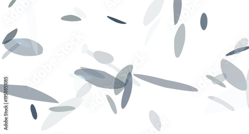 Abstract scattering of translucent oval shapes in shades of blue and gray creating a dynamic and modern visual pattern background