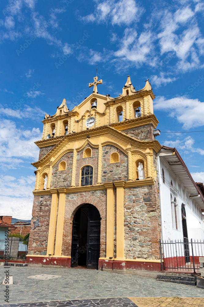 Fototapeta premium Anza, Antioquia - Colombia. January 25, 2026. San Francisco de Asis Parish was founded on January 21, 1773.